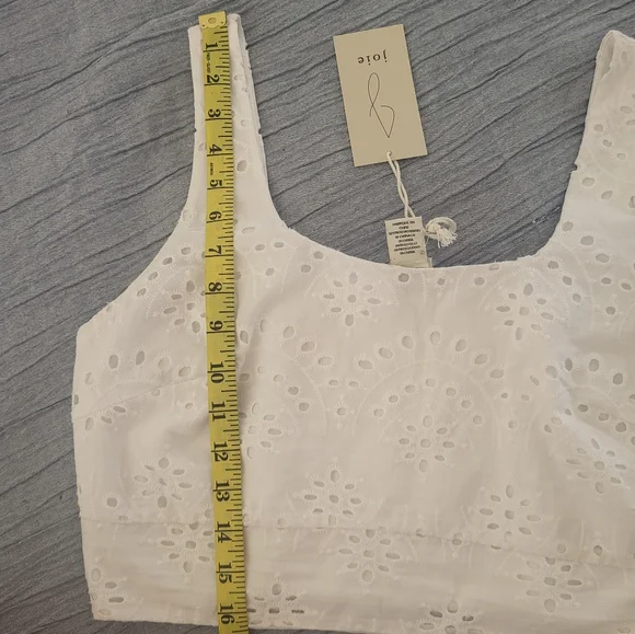 Women's white Joie crop top - Picture 2 of 8